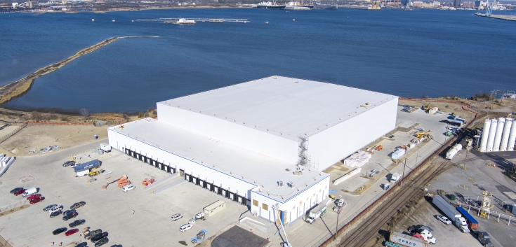 aerial photo of cold storage warehouse 