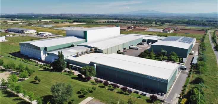 aerial photo of cold storage warehouse 