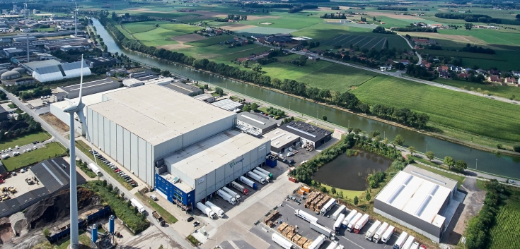 Ieper Warehouse Aerial Shot Belgium