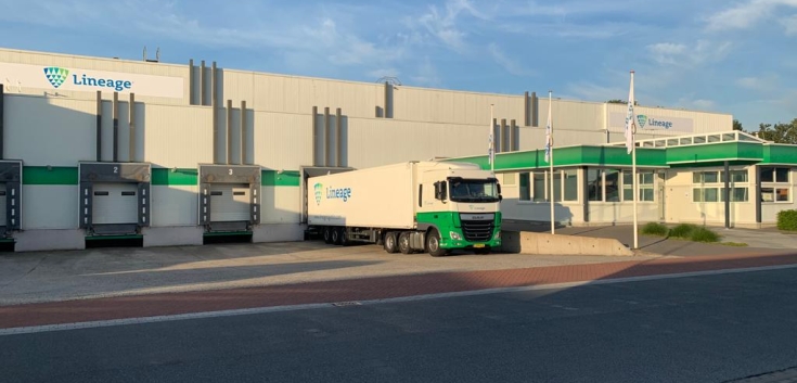 Lineage cold storage warehouse in Asten, Netherlands offering blast freezing and logistics services