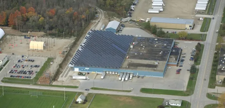 Vue aérienne de LineageEntrepôt frigorifique d’Ingersoll