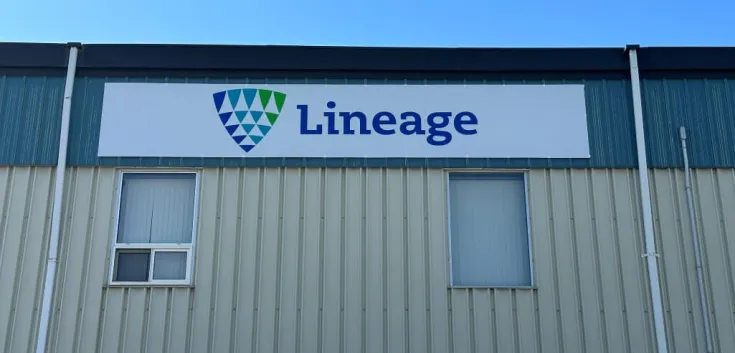 Exterior of Lineage’s cold storage facility in Winnipeg - Dawson, Manitoba