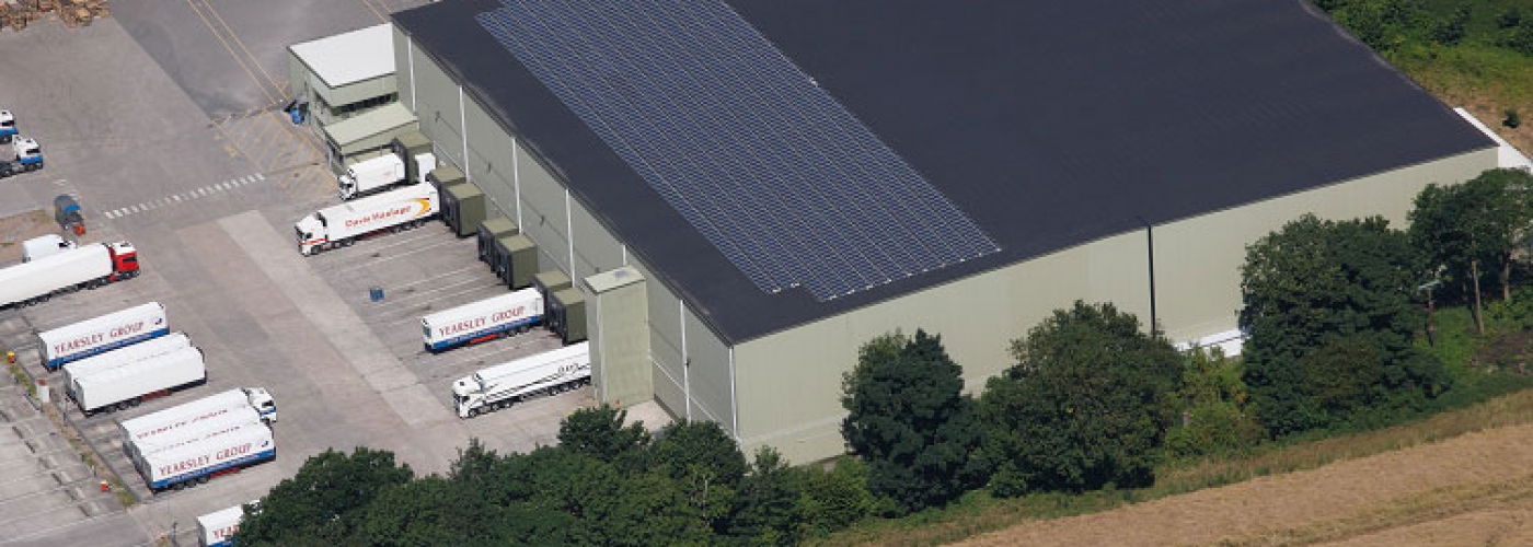 Aerial photo of Lineage's Belle Eau Park facility