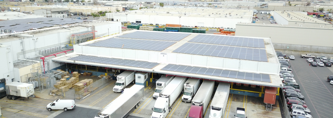 Foto aérea de las instalaciones de Lineage en Vernon 6