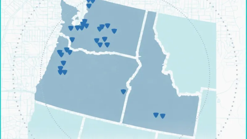 Lineage le réseau d'entrepôts frigorifiques de [Nom de l'entreprise] dans le nord-ouest du Pacifique, à travers les États de Washington, de l'Oregon et de l'Idaho.