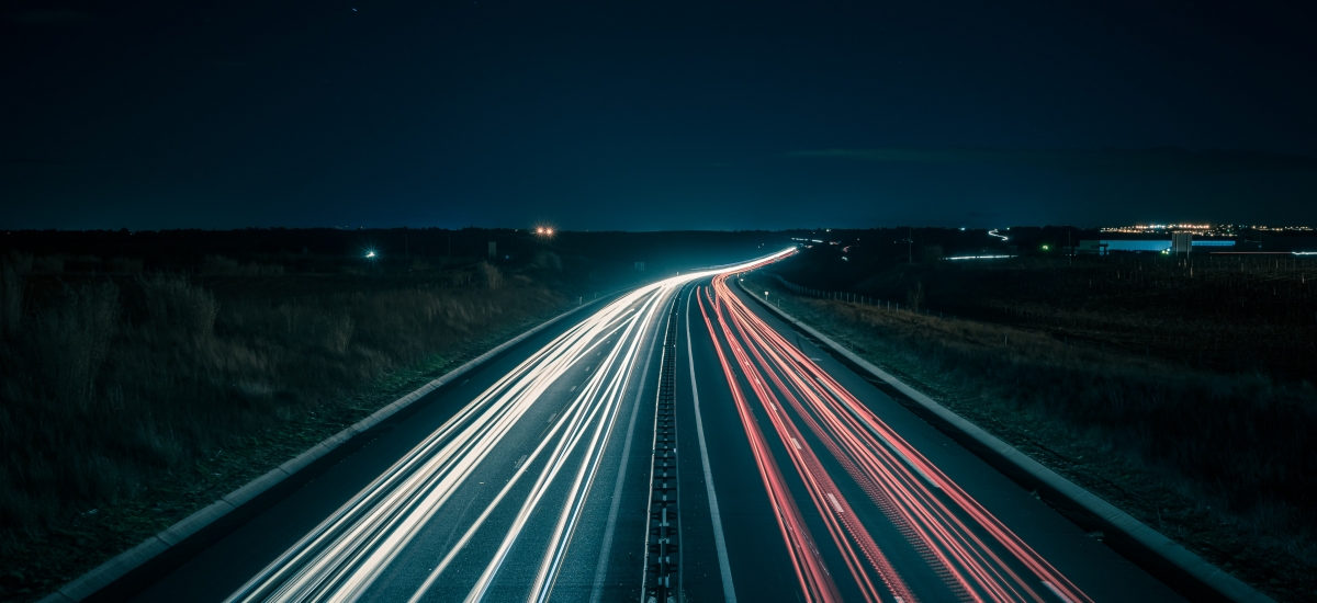 abstract highway lights