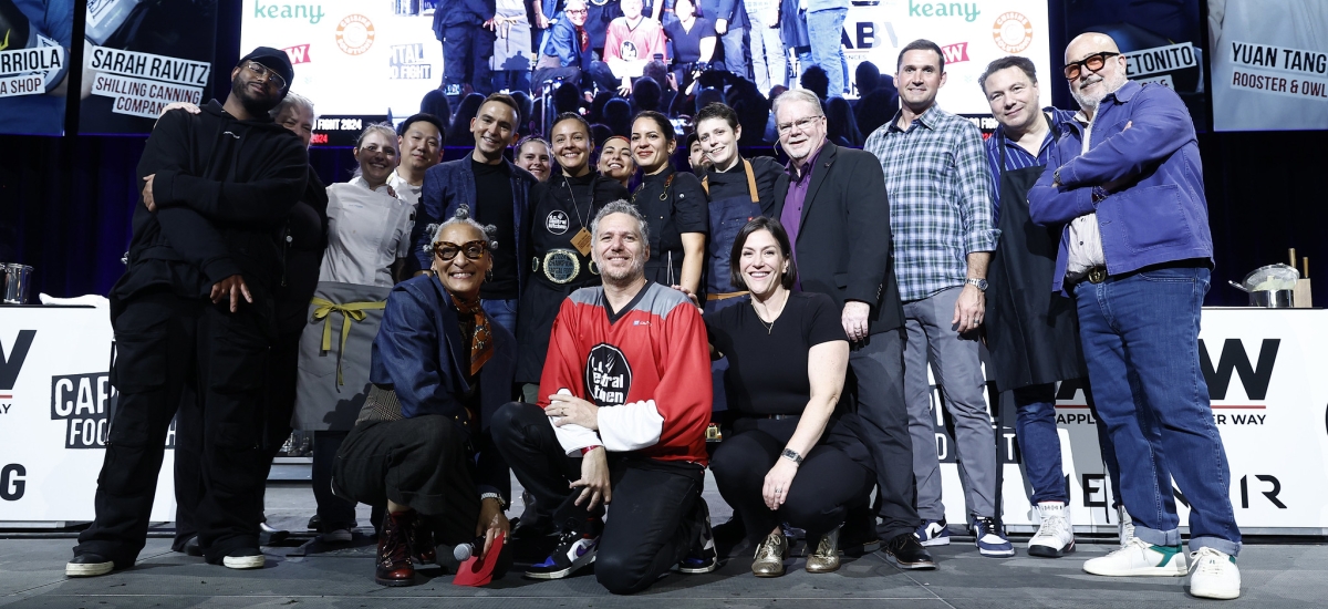 A group photo at DC Central Kitchen's 20th annual Capital Food Fight fundraiser; photo by Paul Morigi