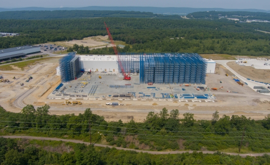 Aerial shot of the Hazelton facility