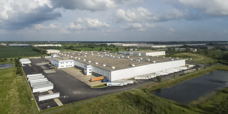 Foto aérea de las instalaciones de Lineage en University Park