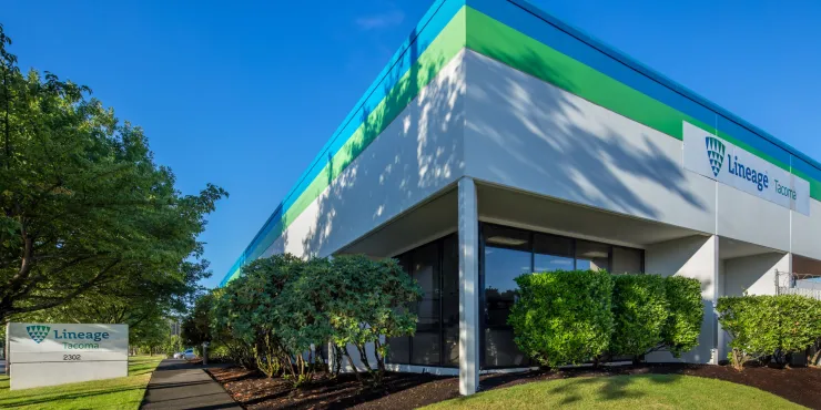 Exterior photo of Lineage's Tacoma facility