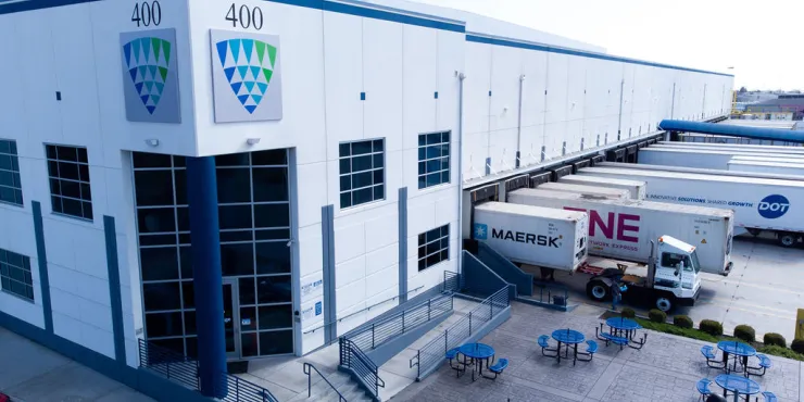 fotografía aérea de un almacén frigorífico