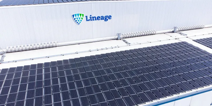 fotografía aérea de un almacén frigorífico