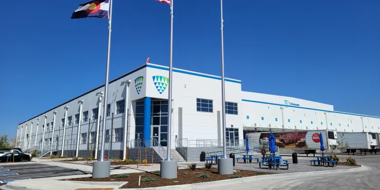 Imagen de las instalaciones de almacenamiento con control de Lineage .