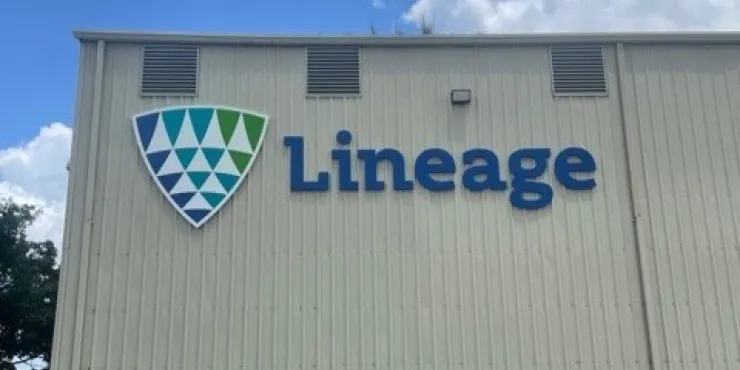 Imagen de las instalaciones de almacenamiento con control de Lineage .