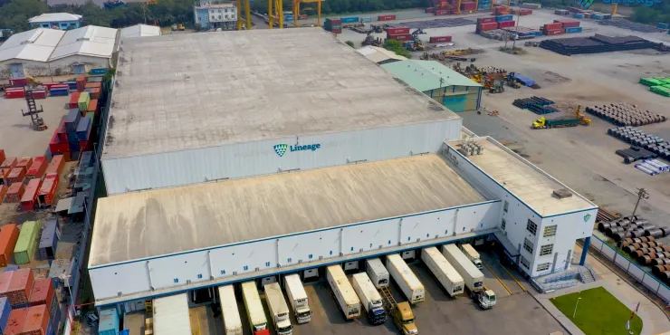 Imagen de las instalaciones de almacenamiento con control de Lineage .