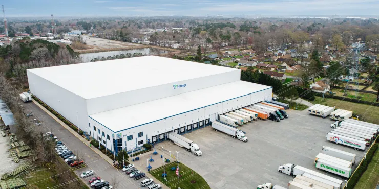 fotografía aérea de un almacén frigorífico