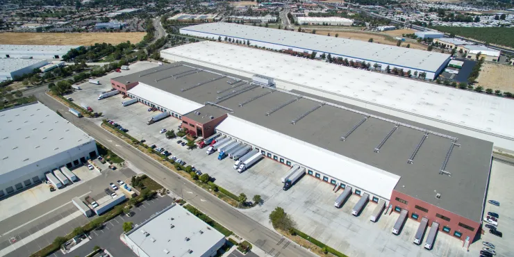 Foto aérea de las instalaciones de Lineage en Manteca