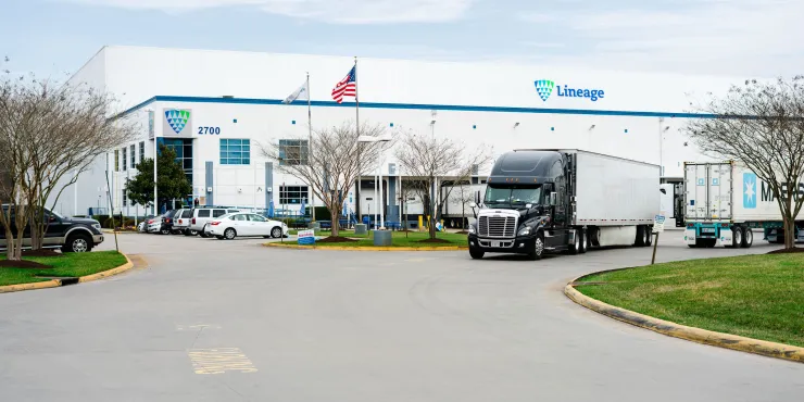 fotografía aérea de un almacén frigorífico