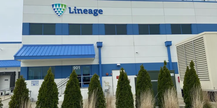 Imagen de las instalaciones de almacenamiento con control de Lineage .