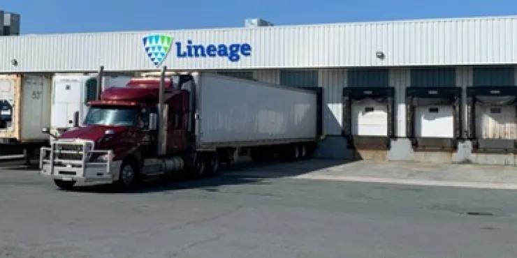 Imagen de las instalaciones de almacenamiento con control de Lineage .