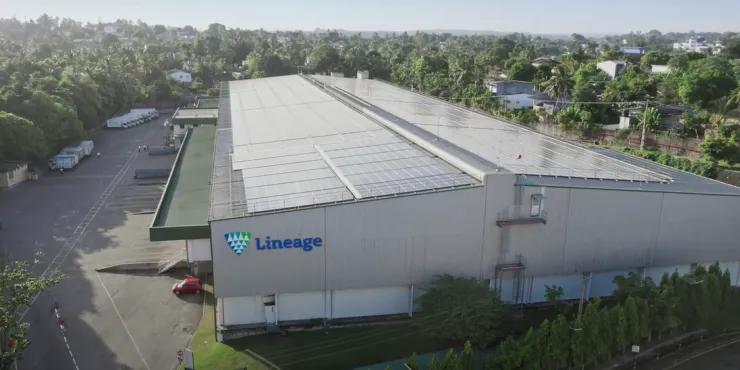 El almacén frigorífico de Lineage en Welisara (Sri Lanka) ofrece a los clientes de la cadena de frío de Asia-Pacífico los servicios de almacenamiento y transporte a temperatura controlada que necesitan para agilizar su cadena de suministro.