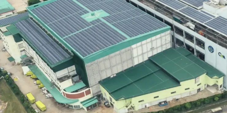 Imagen de las instalaciones de almacenamiento con control de Lineage .