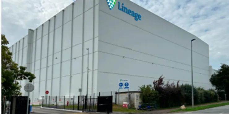 Imagen de las instalaciones de almacenamiento con control de Lineage .