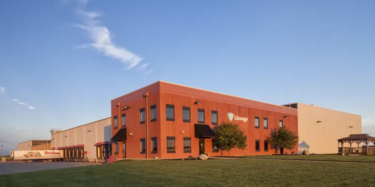 Foto exterior de las instalaciones de Lineage en Springfield, OH