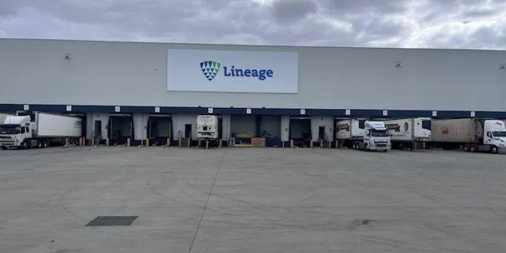 Imagen de las instalaciones de almacenamiento con control de Lineage .