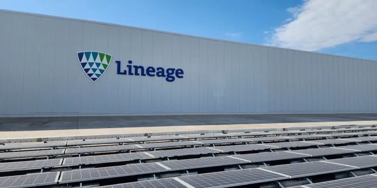 Imagen de las instalaciones de almacenamiento con control de Lineage .