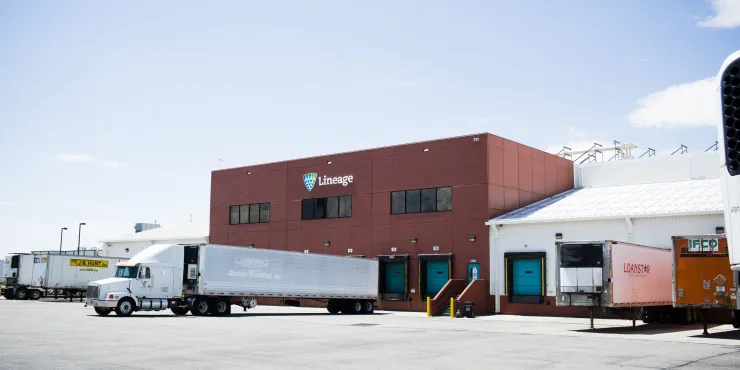 Foto exterior de las instalaciones de Lineage en Tremonton