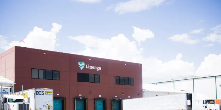 Foto exterior de las instalaciones de Lineage en Tremonton