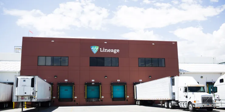 Foto exterior de las instalaciones de Lineage en Tremonton (Utah)