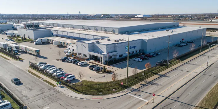 Lineage Image de l’installation d’entreposage à température contrôlée