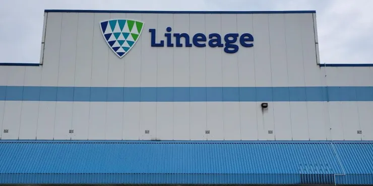 Imagen de las instalaciones de almacenamiento con control de Lineage .
