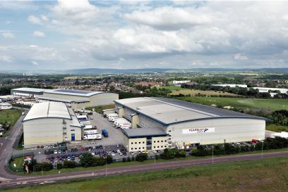 areal photo of a yearsley cold storage warehouse