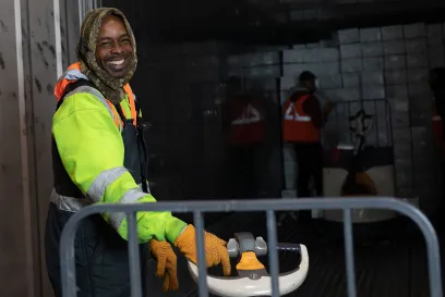 team member in the warehouse