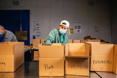 team member volunteering