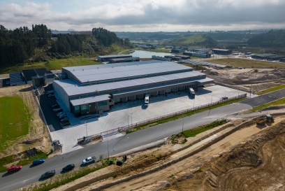 An aerial photograph of Lineage's new temperature-controlled warehouse in Tauriko, Tauranga, New Zealand