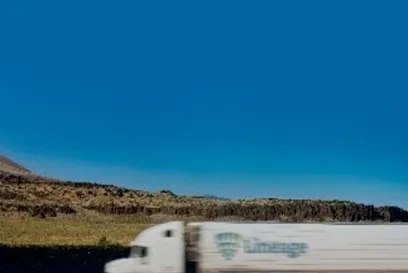 A Lineage truck moving on a highway