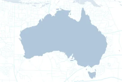Map of Lineage's Australia network of temperature-controlled warehouses.