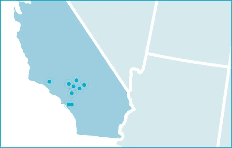 Southern California Map - Facility callouts