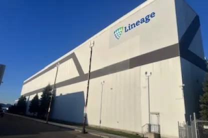 Exterior del almacén frigorífico de Lineageen Vaughan, Ontario