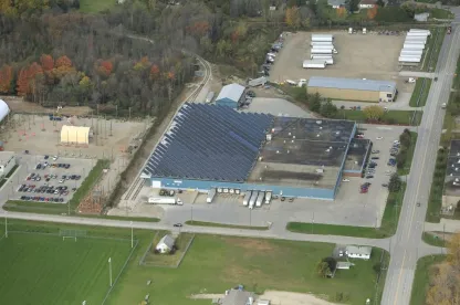 Vista aérea de Lineage Instalación de almacenamiento frigorífico de Ingersoll