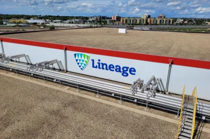 Extérieur de Lineage entrepôt frigorifique à Edmonton-Nord, Alberta