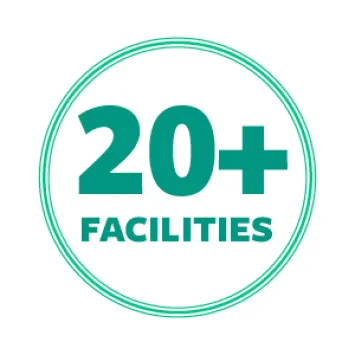 20+ facilities graphic showcasing how many facilities Lineage has in the Australia region