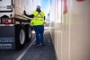 worker and truck